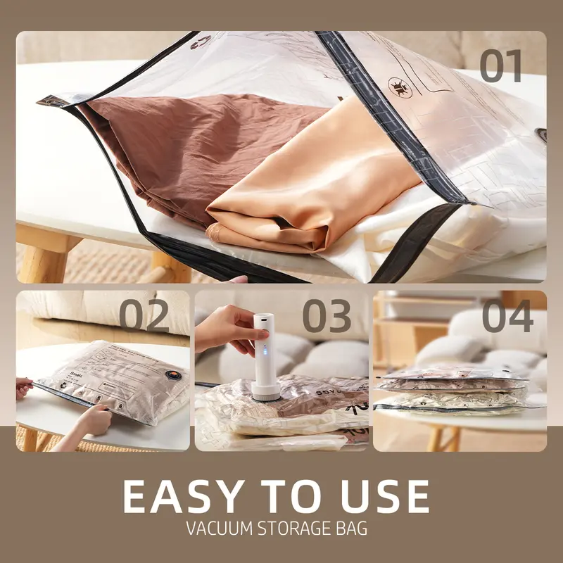 Vacuum Storage Bags for Travel with Wireless Air Pump - 4