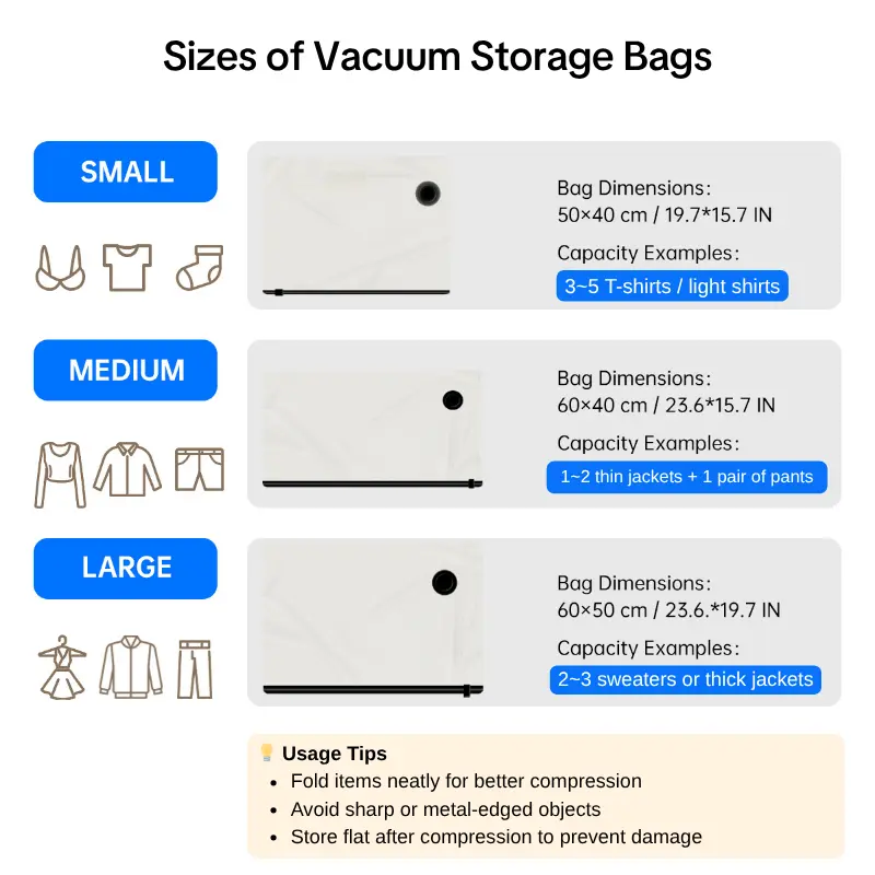 Vacuum Storage Bags for Travel with Wireless Air Pump - 5